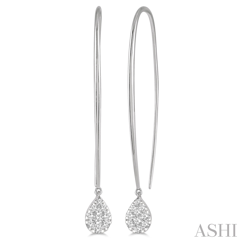 14K White Gold Earrings  Dangle