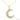 14K Yellow Gold Pendant Moon