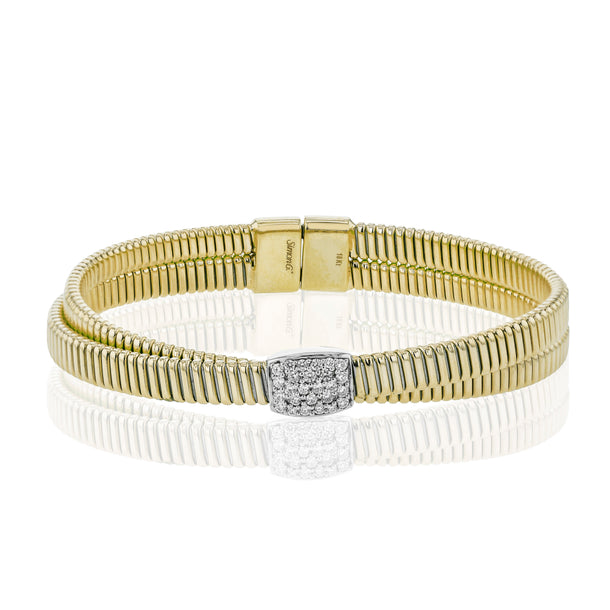Simon G 18K Yellow & White Gold Diamond Bracelet — Featured Anniversary Sale item
